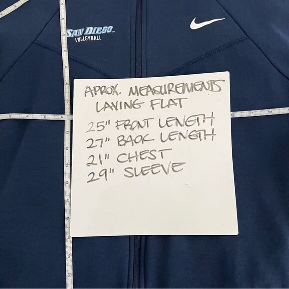 Nike Womens Size XL University of San Diego Volleyball Navy Blue Full-Zip Jacket - Picture 10 of 11
